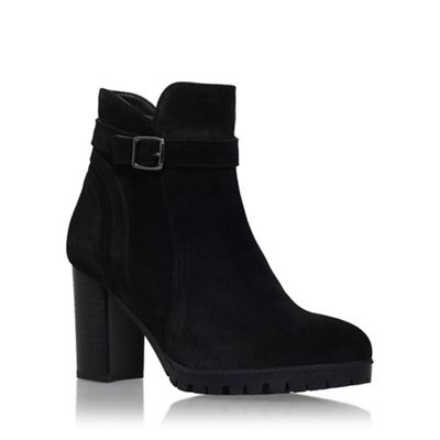 Black 'Support' high heel ankle boot